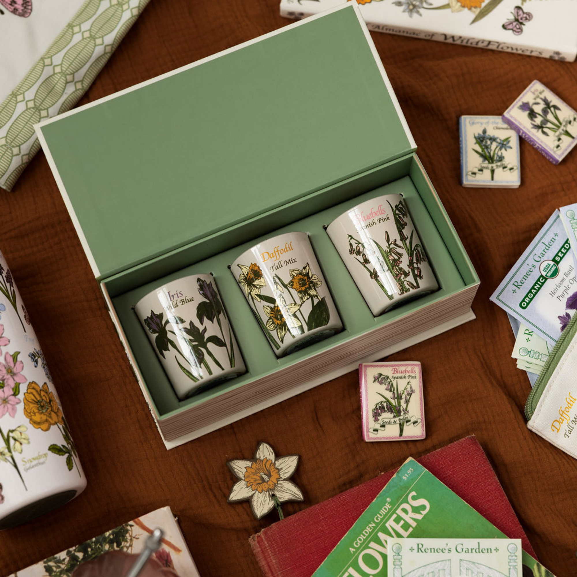 candle with wildflower seeds Votive Candle Set, Wildflowers
