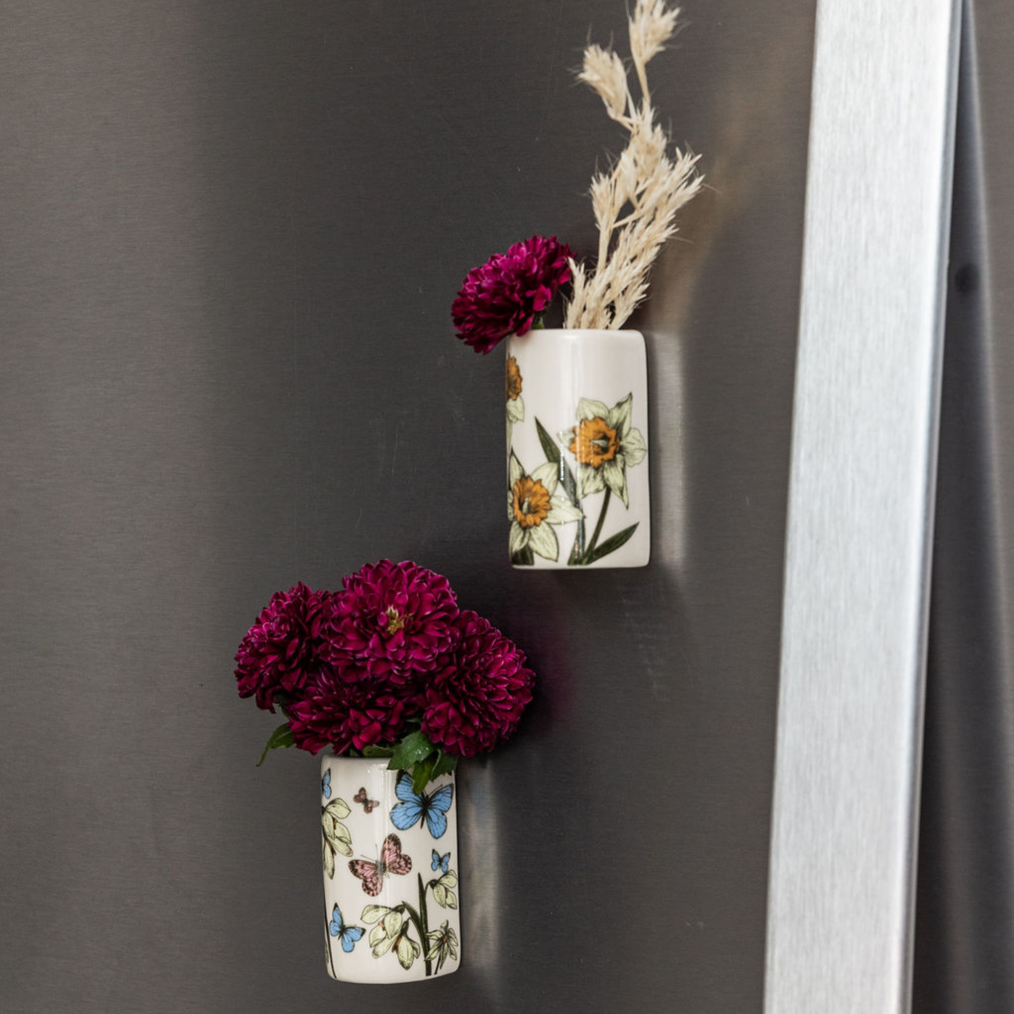 Bud Vase Magnet Set of 2, Almanac of Wildflowers – Steel Mill & Co