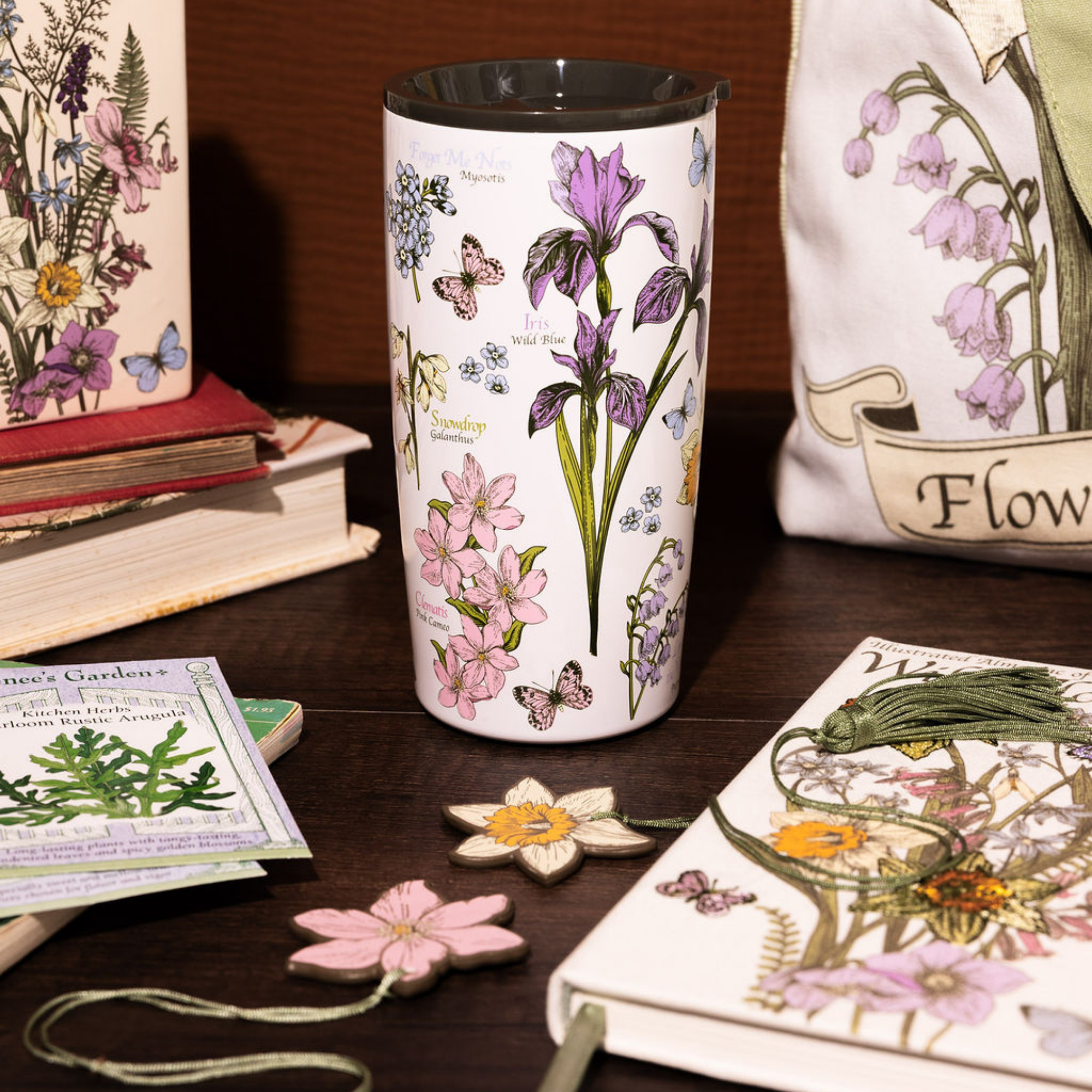 Stainless Steel Thermal Mug, Almanac of Wildflowers – Steel Mill & Co Stainless Steel Thermal Mug, Almanac of Wildflowers – Steel Mill & Co