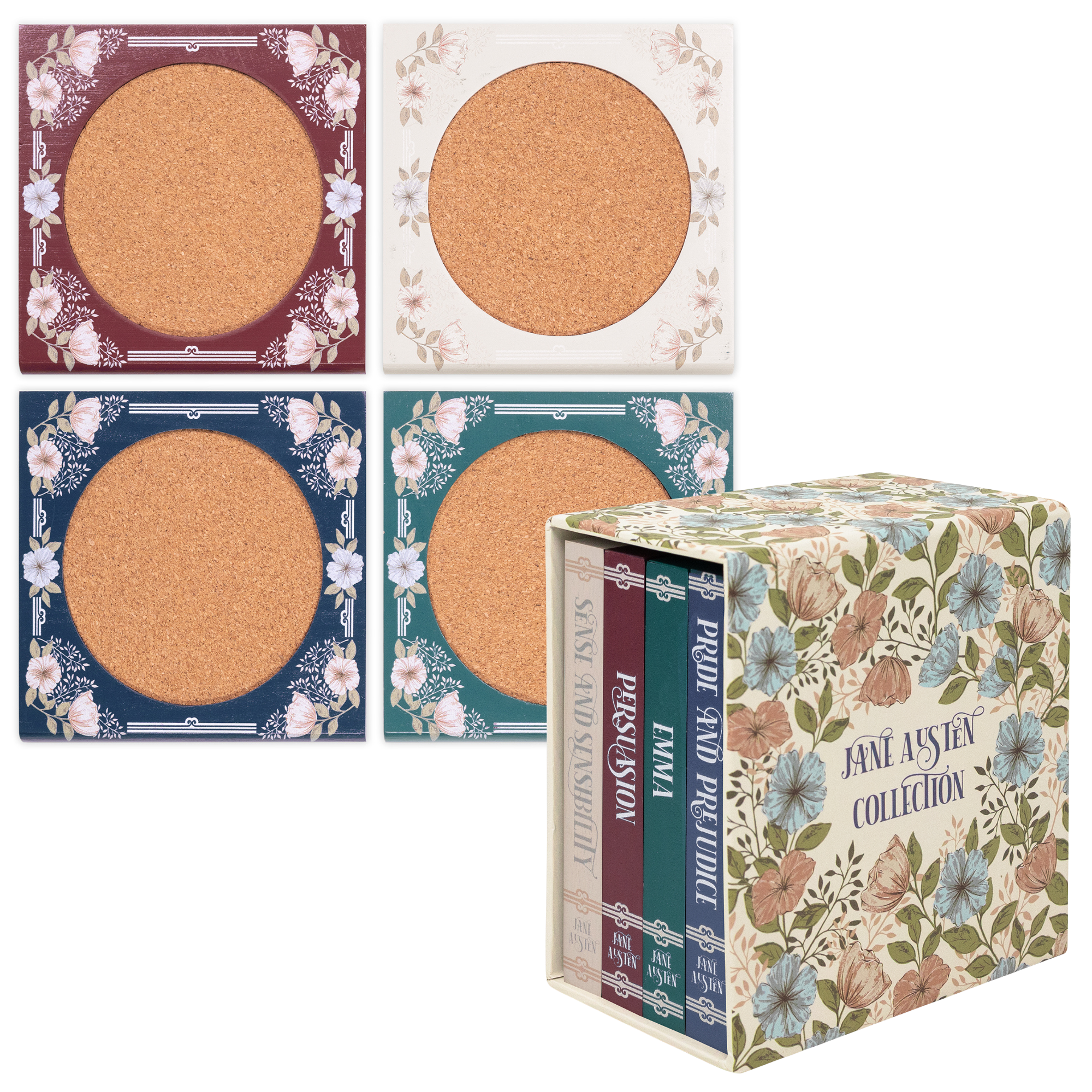 Book Coaster Set, Jane Austen – Steel Mill & Co