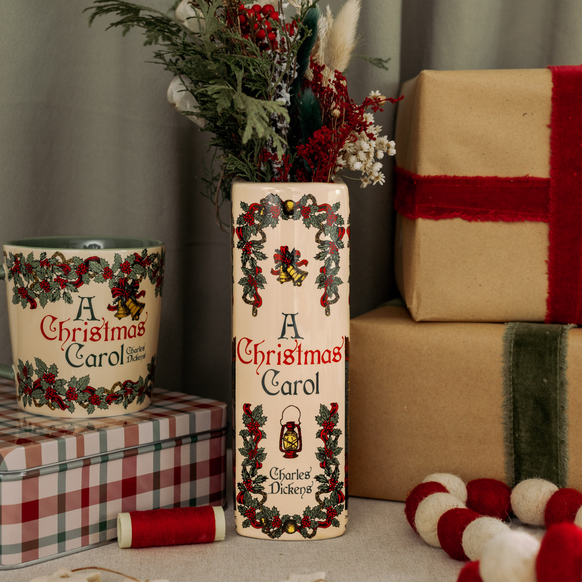 Large Book Vase, A Christmas Carol – Steel Mill & Co Large Book Vase, A Christmas Carol – Steel Mill & Co