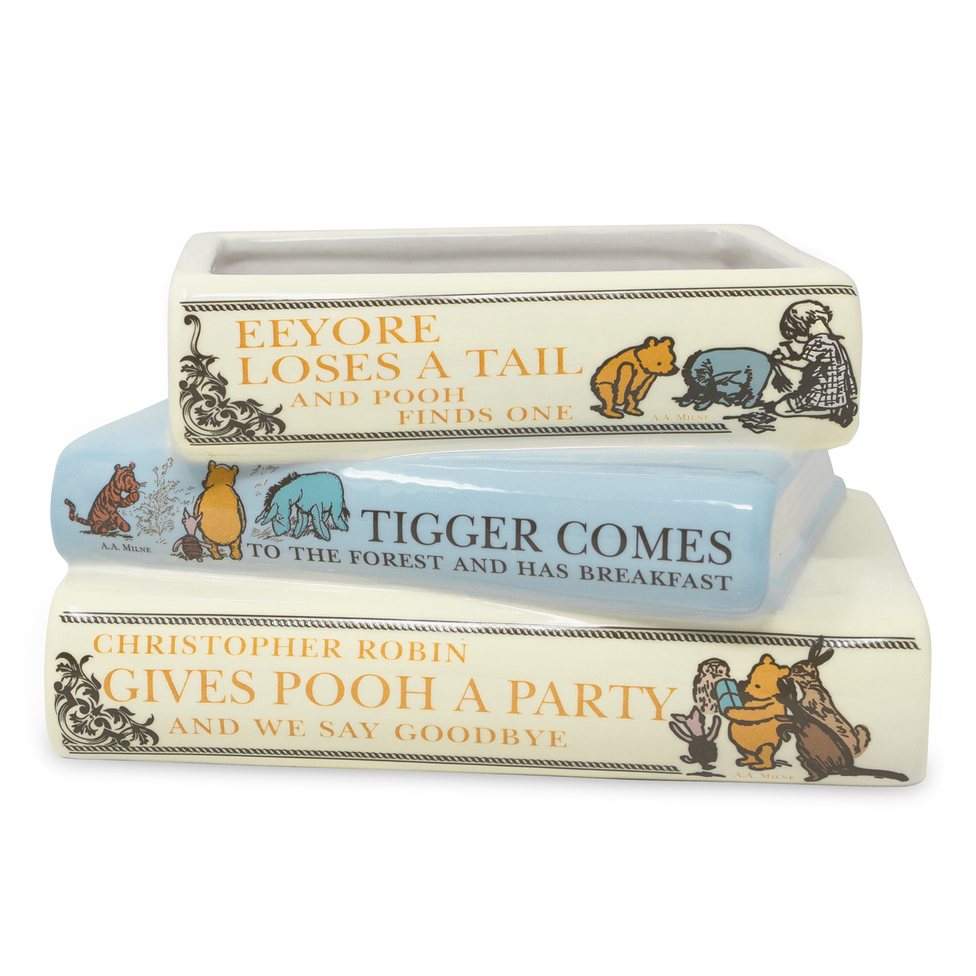 Stacked Book Planter, The House at Pooh Corner Design