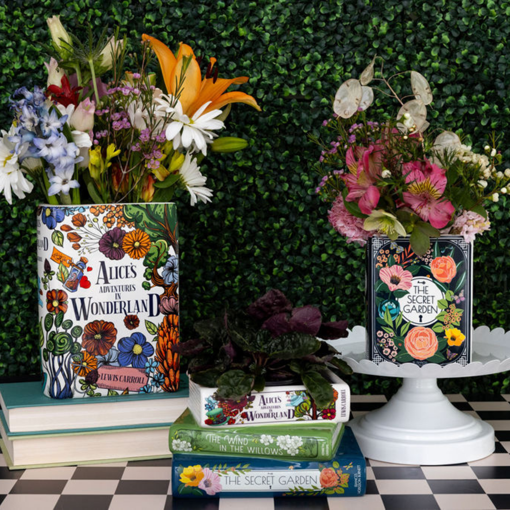 Large Book Vase, Alice's Adventures in Wonderland