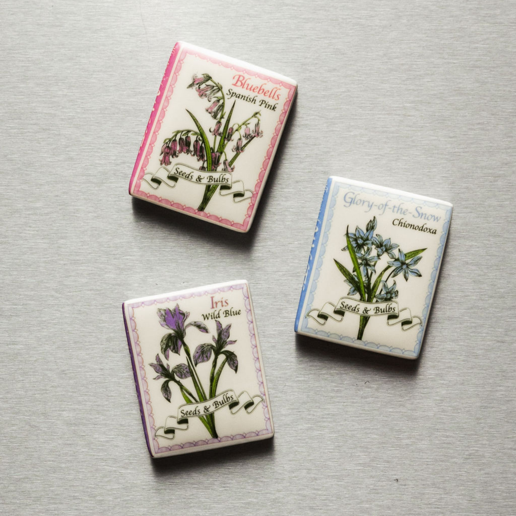 Book Magnet Set of 3, Almanac of Wildflowers