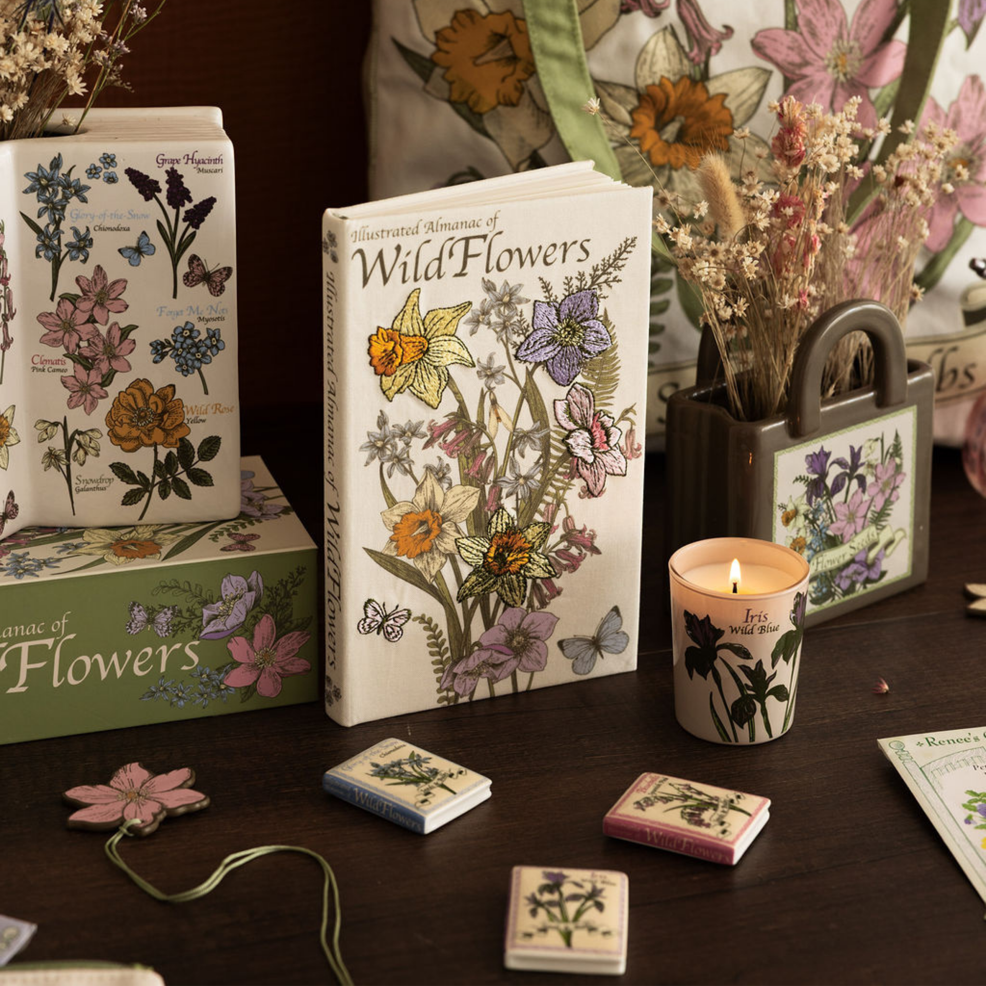 海外マステ ☆ floral ☆ jr.journal Embroidered Journal, Almanac of Wildflowers – Steel Mill & Co