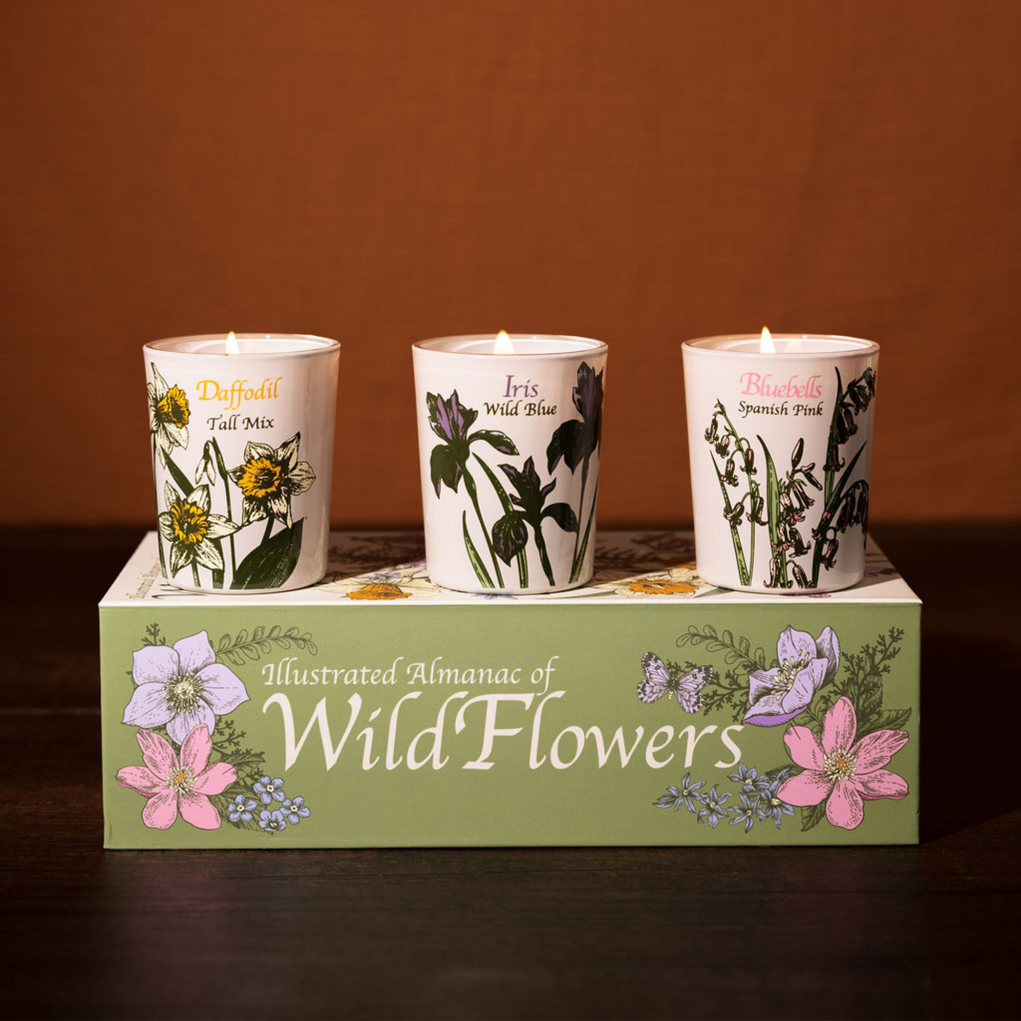 Votive Candle Set of 3, Almanac of Wildflowers (Courtyard Blooms Scent)
