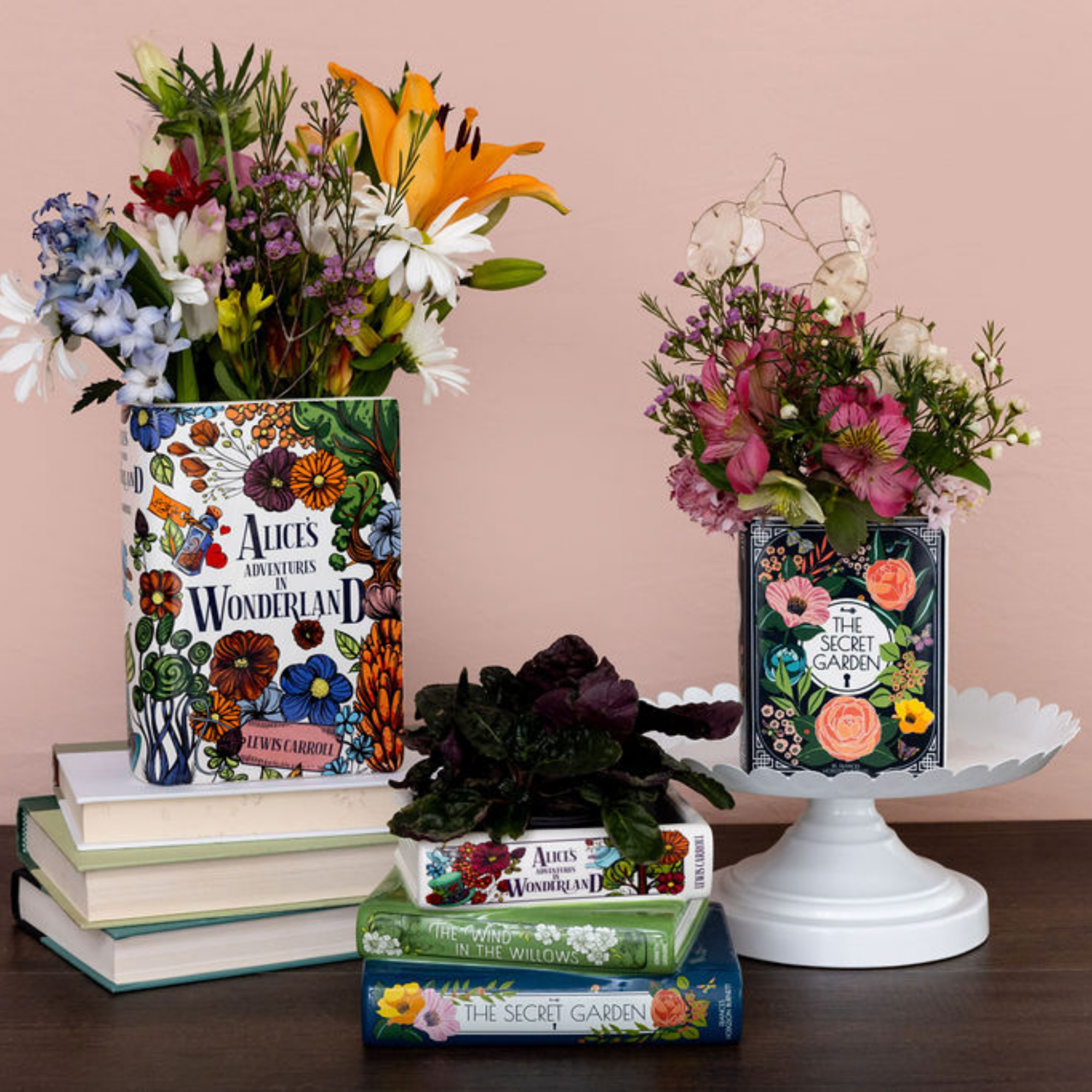 Large Book Vase, Alice's Adventures in Wonderland