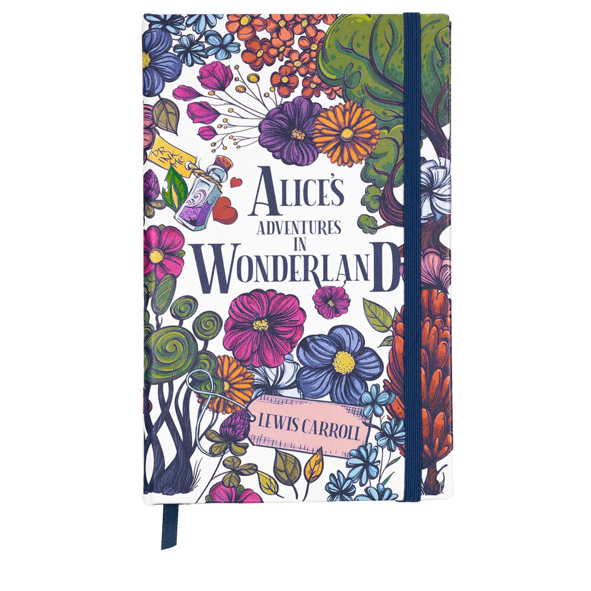 Vegan Leather Journal, Alice's Adventures in Wonderland – Steel