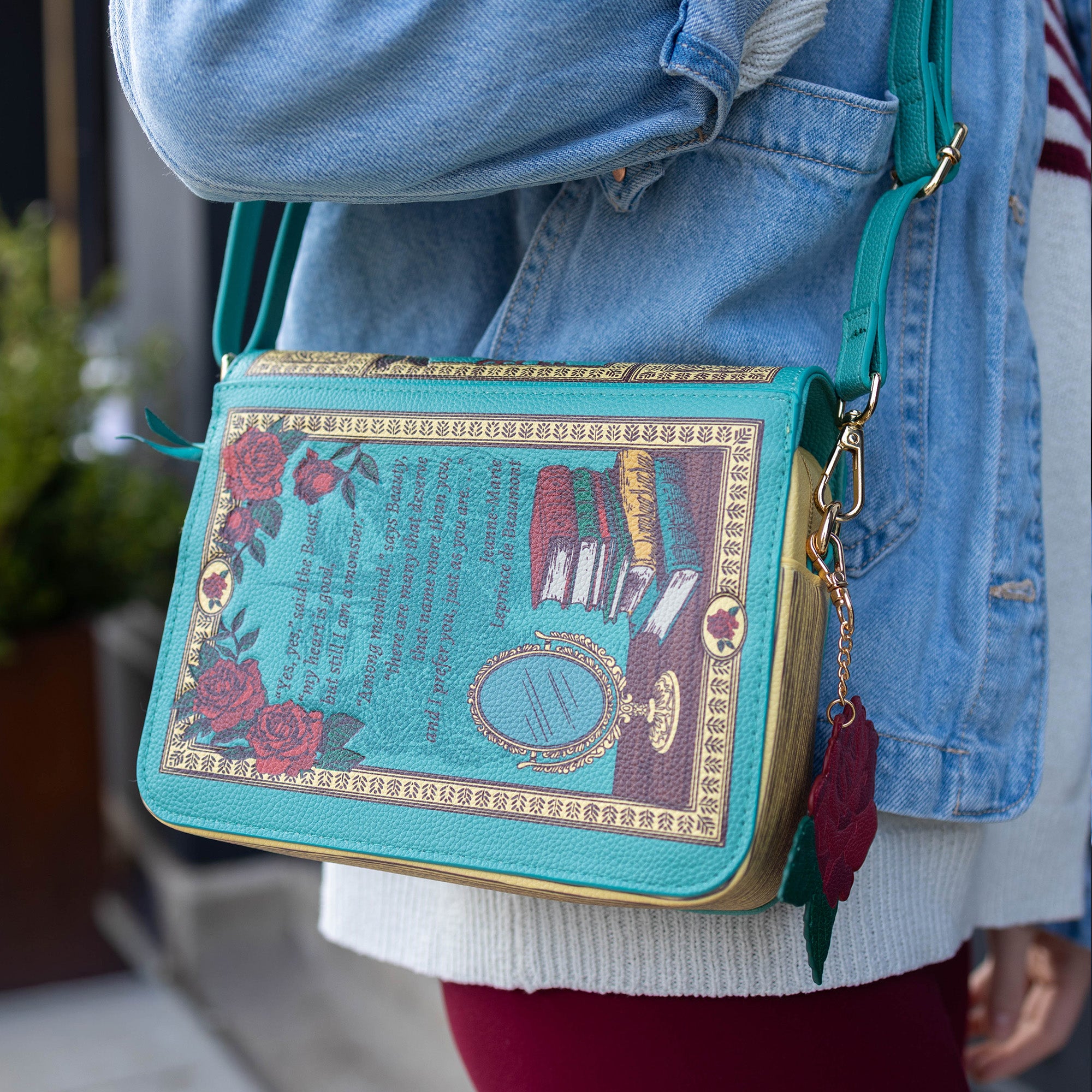 Book Crossbody Bag, Beauty and the Beast – Steel Mill & Co