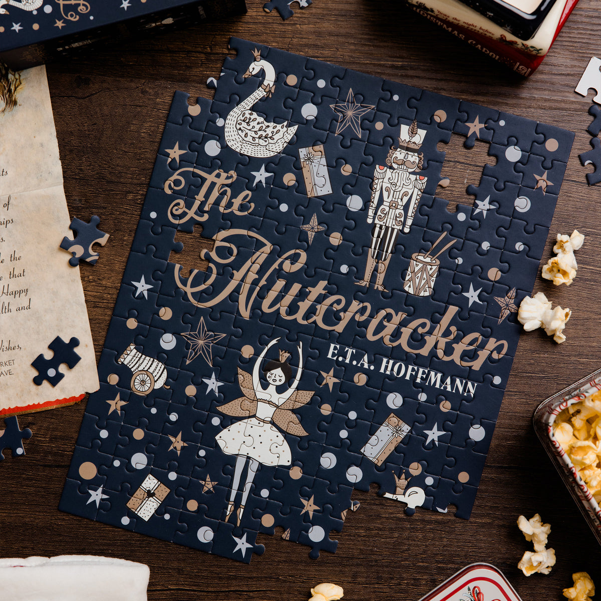 A completed jigsaw puzzle titled 'The Nutcracker' by E.T.