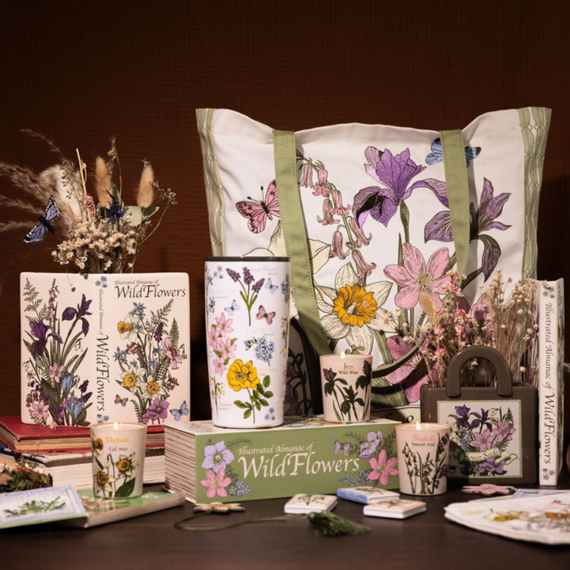 Stainless Steel Thermal Mug, Almanac of Wildflowers