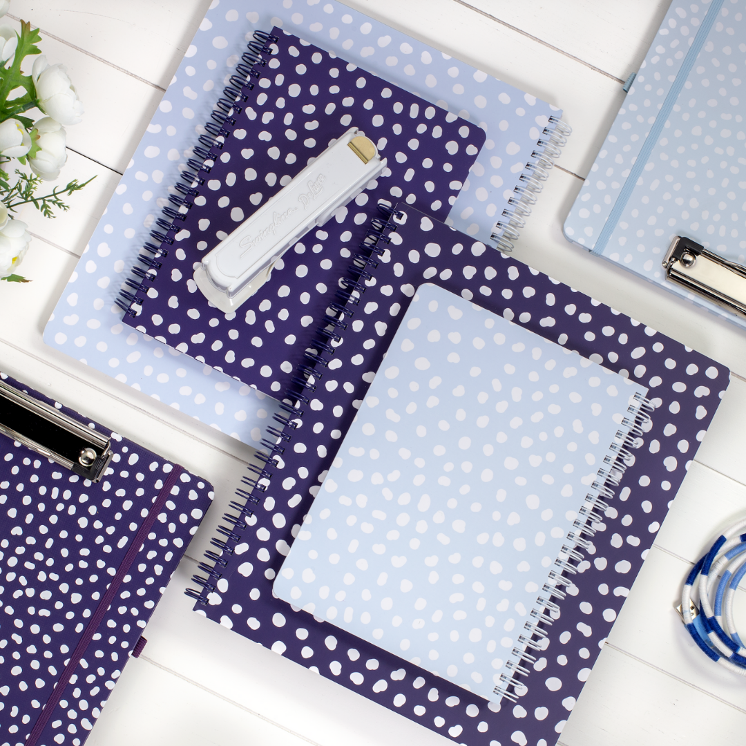 Mini Notebook, Light Blue Dots