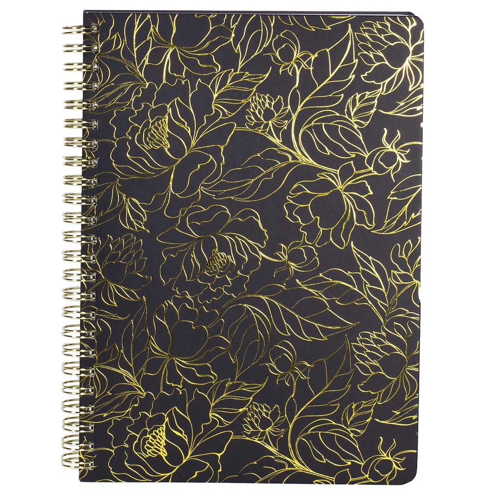Mini Notebook, Gold Floral – Steel Mill & Co