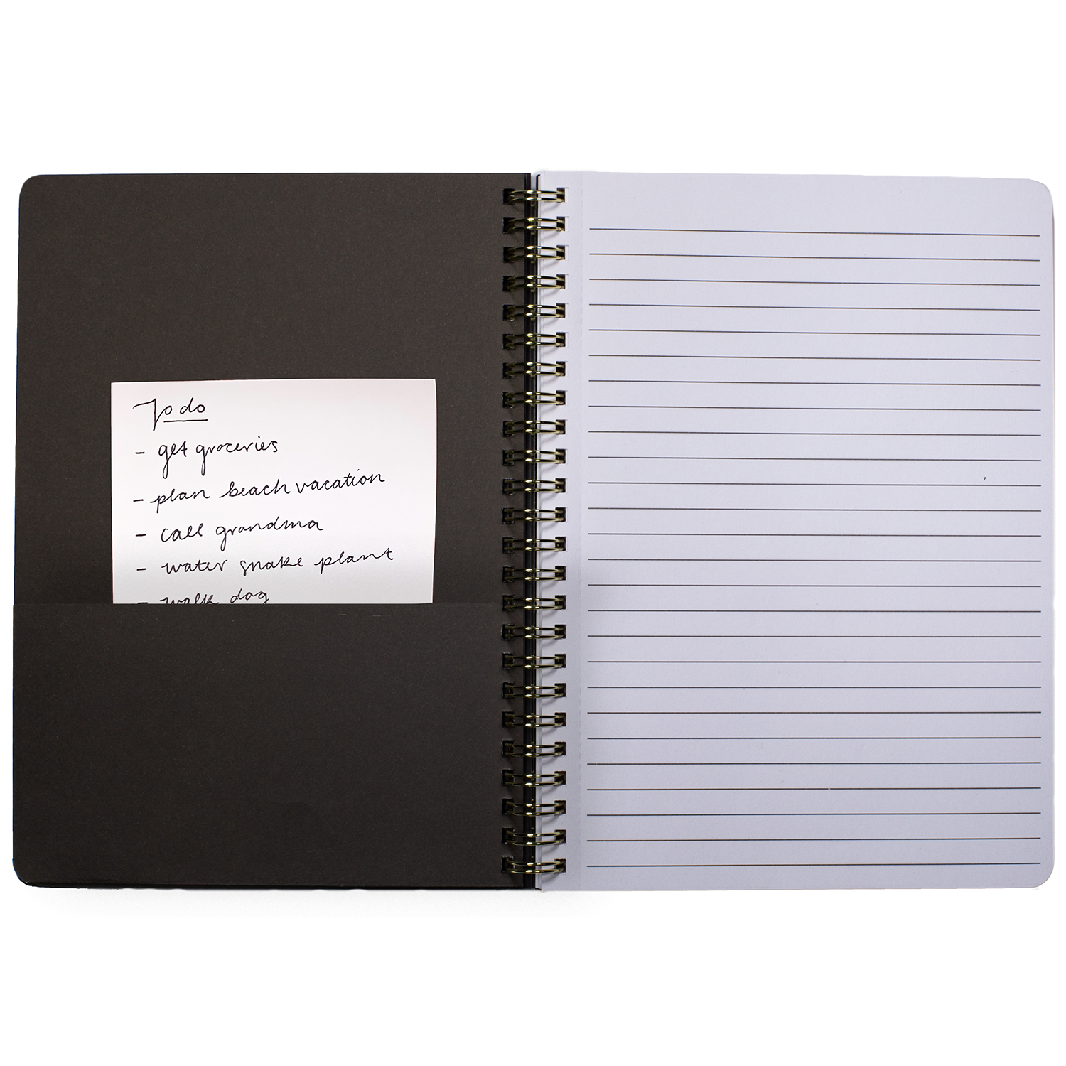 Mini Notebook, Gold Floral