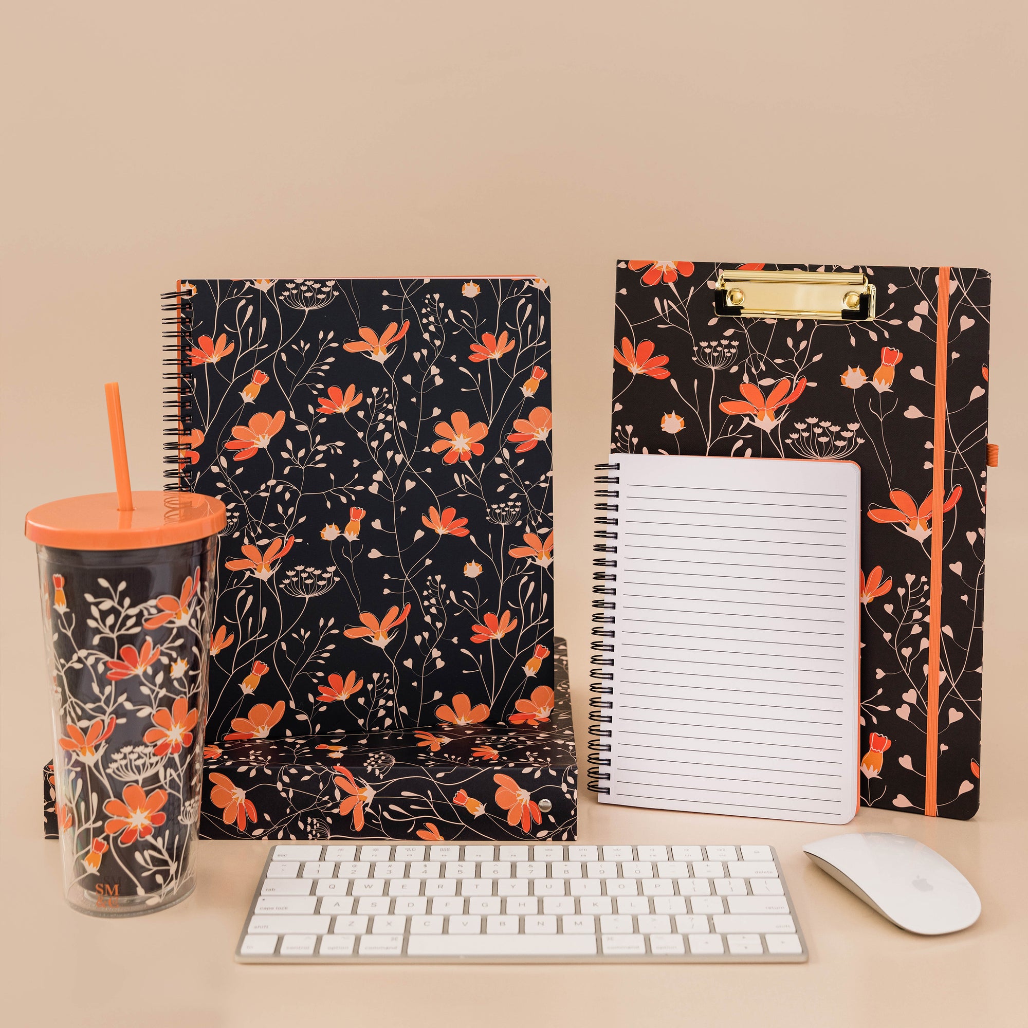 Clipboard Folio, Floral Vines