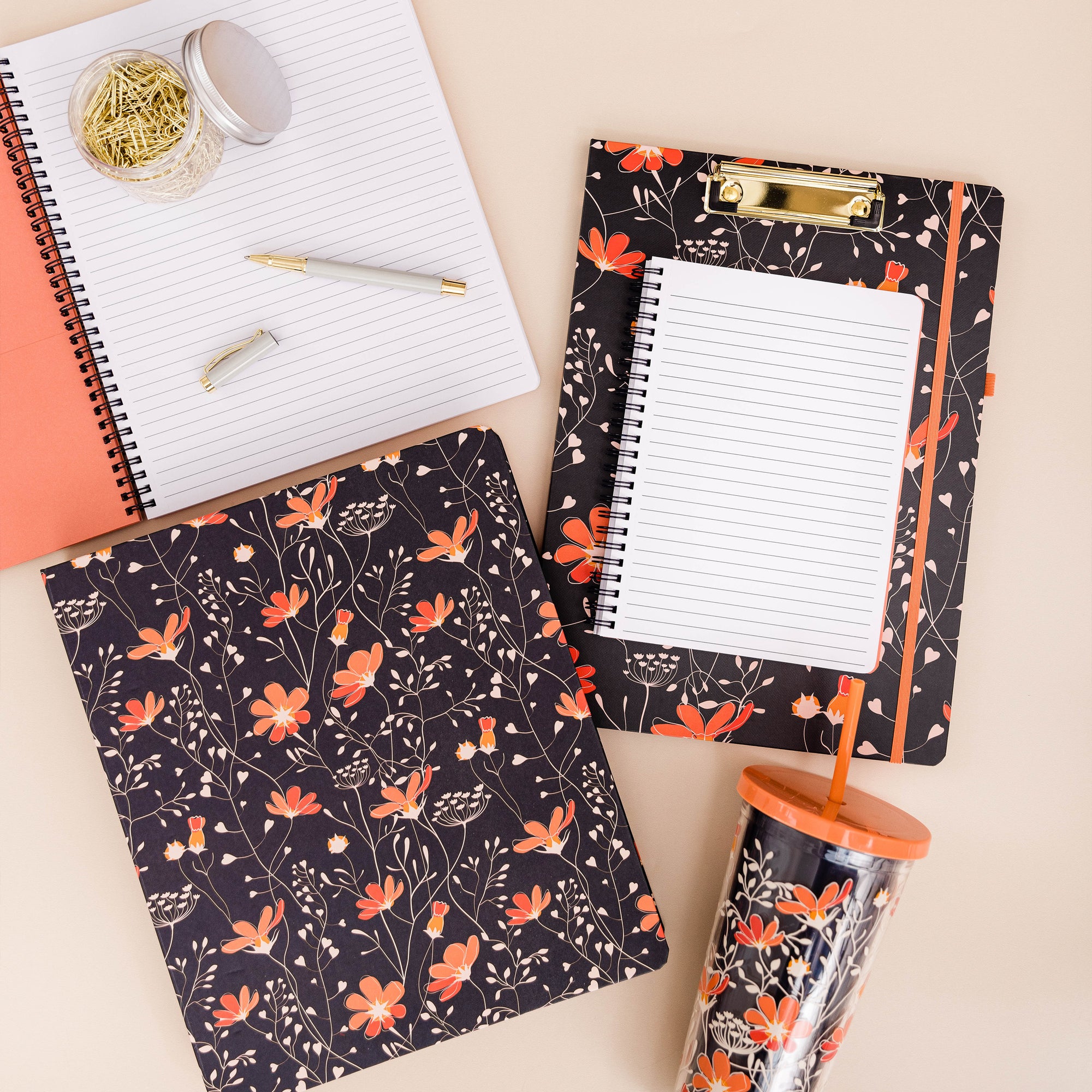 Clipboard Folio, Floral Vines
