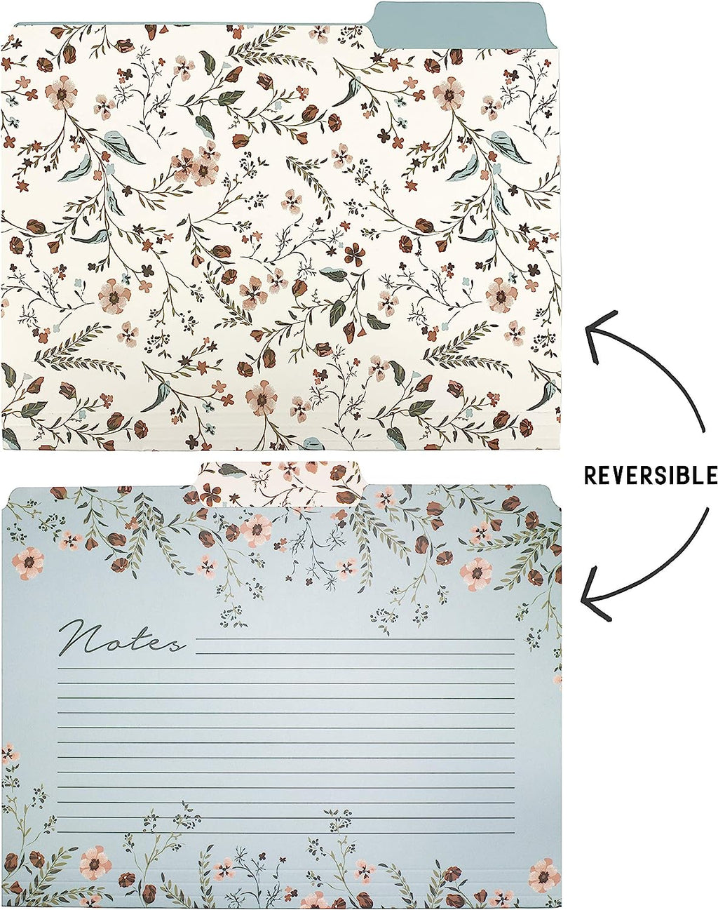 File Folder Set of 6, Woodland Floral – Steel Mill & Co